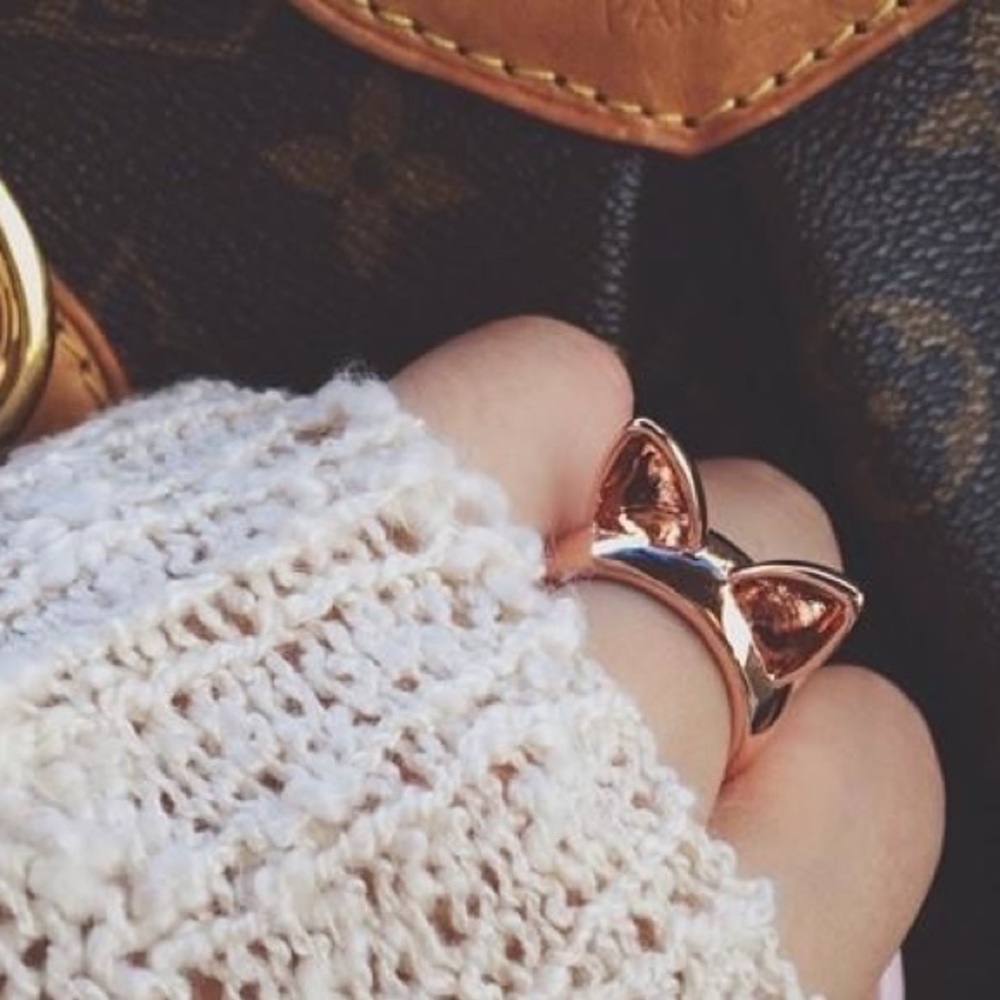 Kitty Ring Jewelmint Sold Ou Rose Gold Size 7